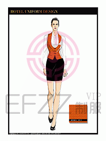 酒店服裝中餐服務(wù)員制服設(shè)計1425
