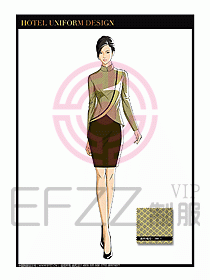酒店服裝中餐服務(wù)員制服設(shè)計1426