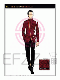 酒店服裝中餐服務(wù)員制服設(shè)計(jì)1431