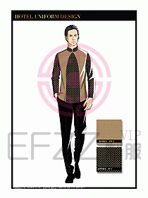 酒店服裝中餐服務(wù)員制服設(shè)計(jì)1437