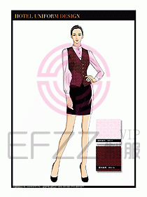 酒店服裝中餐服務(wù)員制服設(shè)計(jì)1438
