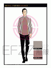 酒店服裝中餐服務(wù)員制服設(shè)計(jì)1436