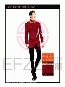 酒店服裝中餐服務(wù)員制服設(shè)計1446