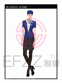 職業(yè)空姐裝制服設計圖518