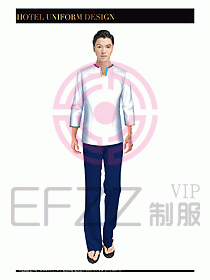 SPA水療會(huì)所服務(wù)員服裝設(shè)計(jì)384