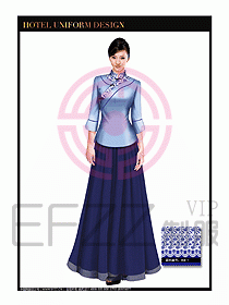 餐飲服務(wù)員茶藝師制服設(shè)計(jì)1452