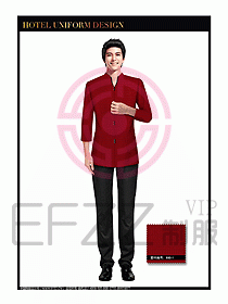 餐飲服務(wù)員茶藝師制服設(shè)計1457