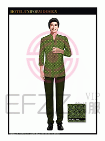 餐飲服務(wù)員茶藝師制服設(shè)計1456