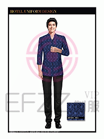 餐飲服務(wù)員茶藝師制服設(shè)計(jì)1458