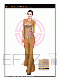 餐飲服務(wù)員茶藝師制服設(shè)計1463