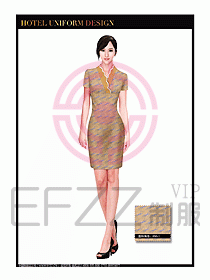 餐飲服務(wù)員茶藝師制服設(shè)計1466