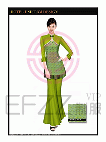 餐飲服務(wù)員茶藝師制服設(shè)計1469