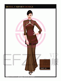 餐飲服務(wù)員茶藝師制服設(shè)計(jì)1470