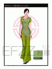 餐飲服務(wù)員茶藝師制服設(shè)計(jì)1471