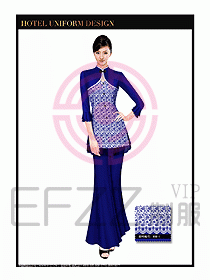 餐飲服務(wù)員茶藝師制服設(shè)計1468