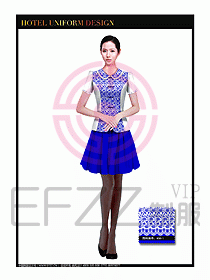 餐飲服務(wù)員茶藝師制服設(shè)計1476