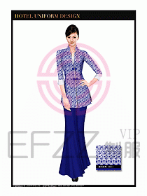 餐飲服務員茶藝師制服設計1483