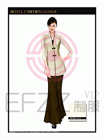 餐飲服務(wù)員茶藝師制服設(shè)計1484