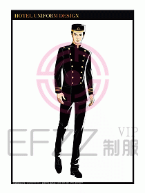 酒店門童保安行李生制服設(shè)計(jì)916