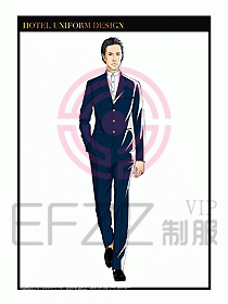 酒店門童保安行李生制服設(shè)計976