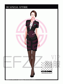 專賣店營業(yè)員職業(yè)裝設計圖1259