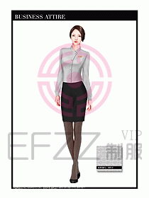 專賣店營業(yè)員職業(yè)裝設計圖1302