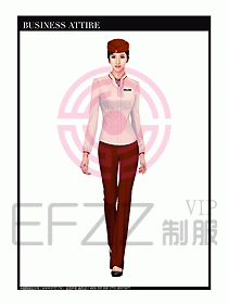 職業(yè)空姐制服設(shè)計(jì)圖598