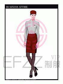 職業(yè)空姐制服設(shè)計(jì)圖609