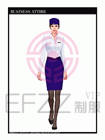 職業(yè)空姐制服設(shè)計(jì)圖633