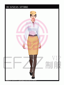 職業(yè)空姐制服設(shè)計(jì)圖632