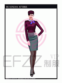 職業(yè)空姐制服設(shè)計(jì)圖639