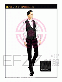 酒店西餐服務(wù)員制服設(shè)計1038