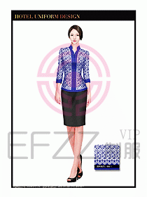 酒店中餐服務員制服設計1516