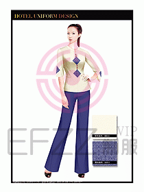 酒店中餐服務(wù)員制服設(shè)計1519