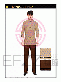 酒店中餐服務員制服設計1523