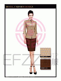 酒店中餐服務員制服設計1524