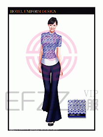 酒店中餐服務(wù)員制服設(shè)計1526