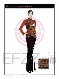 酒店中餐服務(wù)員制服設(shè)計1528