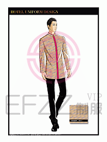 酒店中餐服務(wù)員制服設(shè)計1537