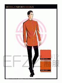酒店中餐服務(wù)員制服設(shè)計1536
