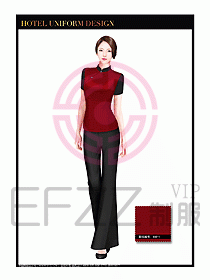 酒店中餐服務(wù)員制服設(shè)計1541