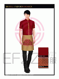 酒店中餐服務(wù)員制服設(shè)計(jì)1554