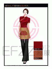 酒店中餐服務(wù)員制服設(shè)計1555