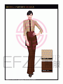 酒店中餐服務員制服設計1568