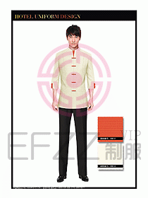 酒店中餐服務員制服設計1569