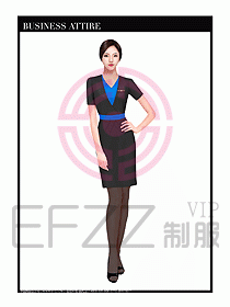 職業(yè)裝空姐服制服設(shè)計(jì)圖660