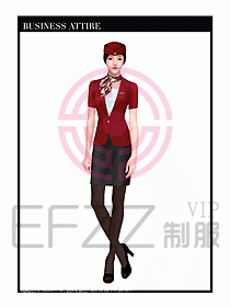 職業(yè)裝空姐服制服設(shè)計(jì)圖662