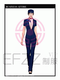 職業(yè)裝空姐服制服設(shè)計圖668