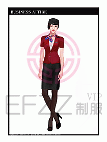 職業(yè)裝空姐服制服設(shè)計圖698