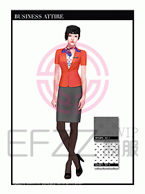 職業(yè)裝空姐服制服設(shè)計(jì)圖697